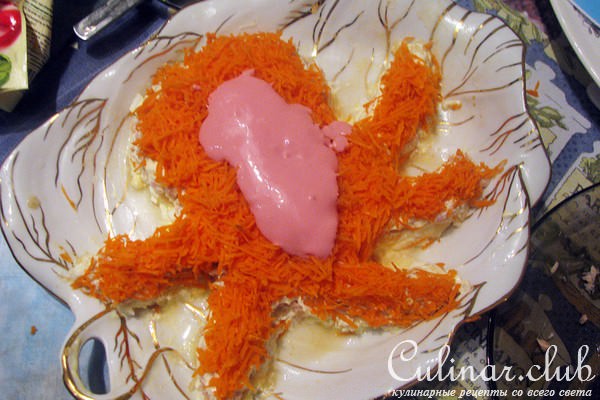 Рыбный салат "осьминожка" (мой вариант)