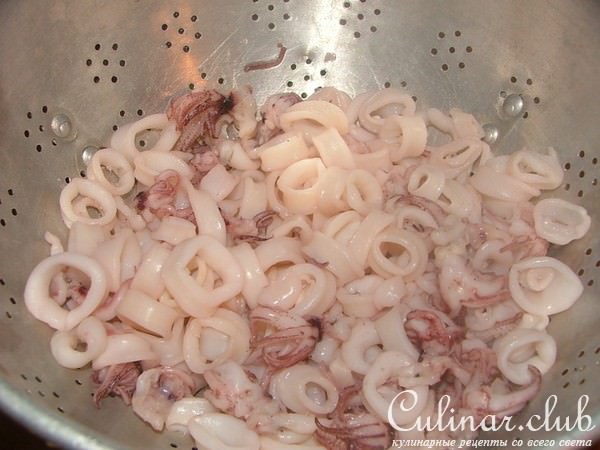 Салат из кальмаров остро-сладкий