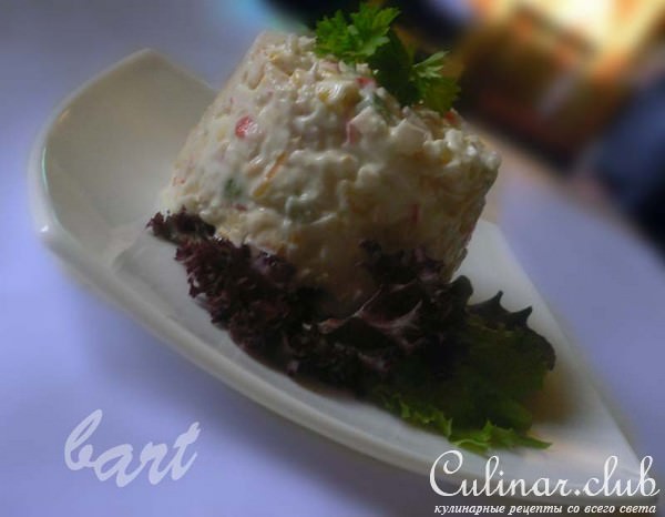 быстрый салат из крабовых палочек