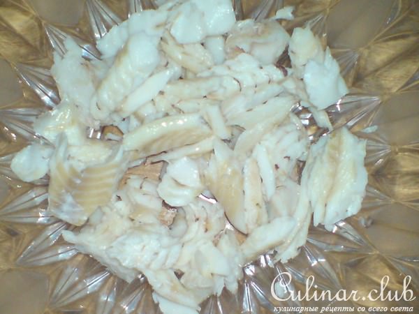 Салат из отварной рыбы и..баклажанов