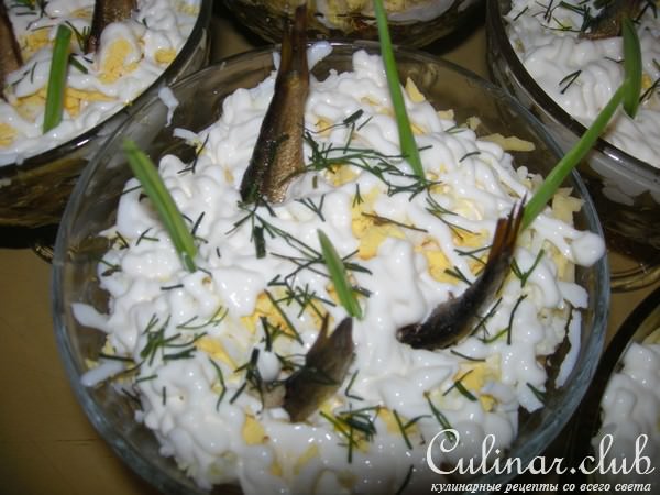 Салат "Рыбки в пруду" (вариант)