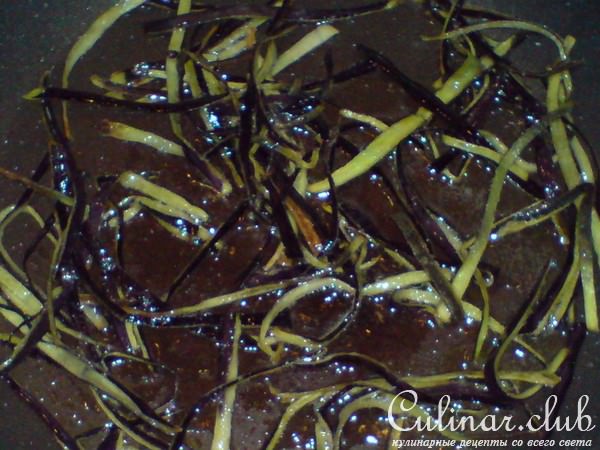 Салат из отварной рыбы и..баклажанов