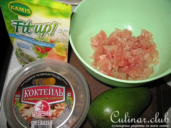Салат свежий морской (с вариантами)