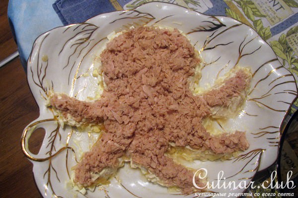 Рыбный салат "осьминожка" (мой вариант)