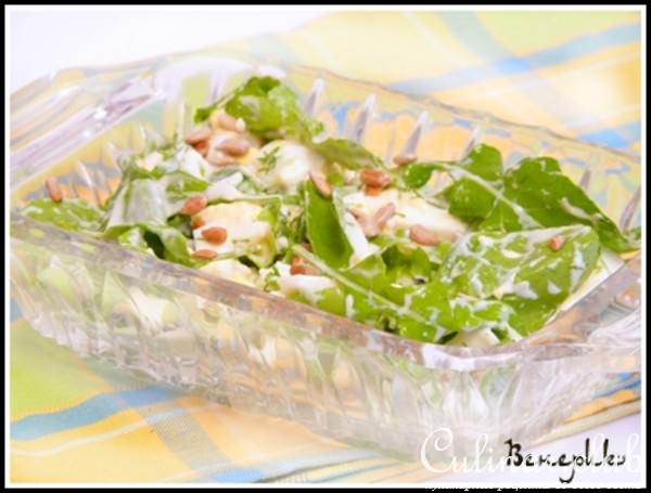 Яичный салат с рукколой