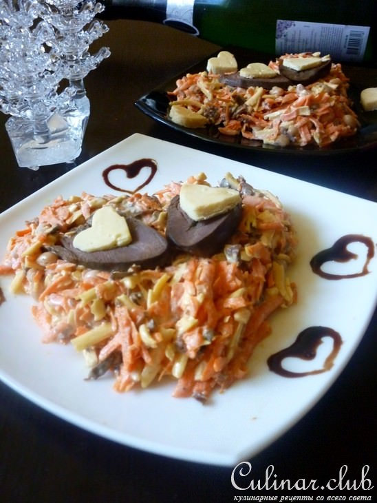 Салат с морковью "СердеШный"
