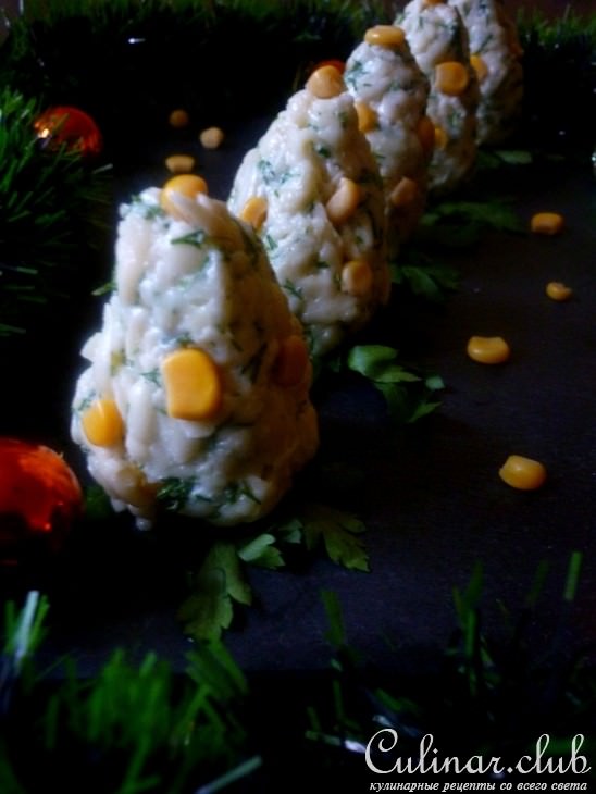 Сырный салат с кукурузой