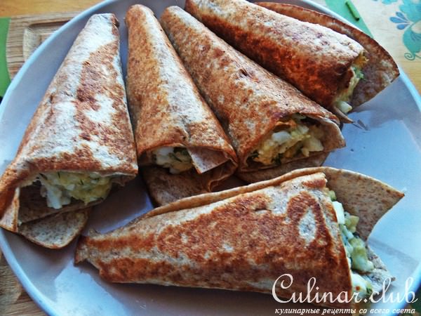 Сырный салат в кулёчках