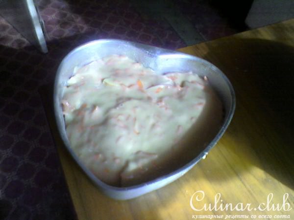 шарлотка с яблоками и морковью