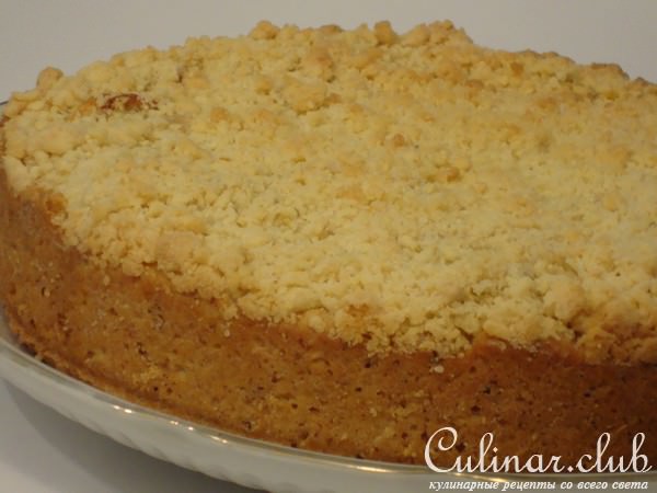Творожный пирог с яблоками и кешью