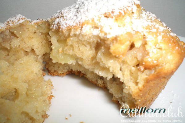 Яблочные булочки с овсяной крупой