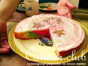   (Rainbow cake)