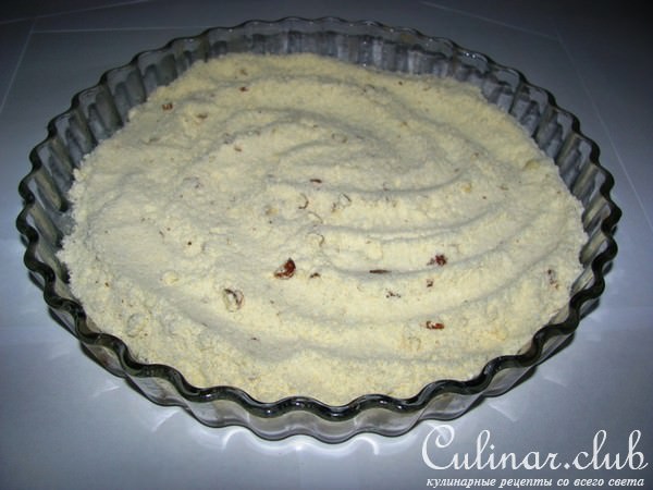 Малиново-шоколадный крамбль с миндальными орешками (для дуэли)