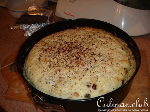Творожный пирог с орехами