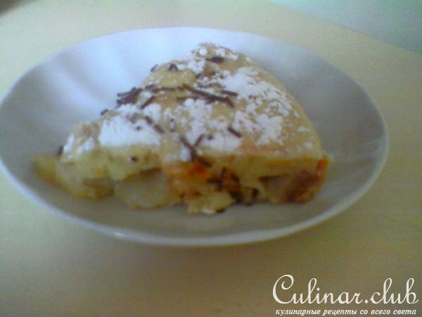 шарлотка с яблоками и морковью
