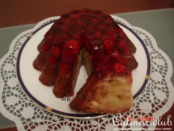 Пирог с малиной