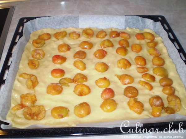 Ароматный пирог с лимоном и абрикосами.