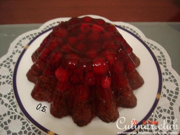 Пирог с малиной