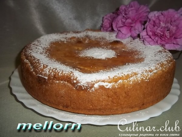 Творожный пирог с яблоками
