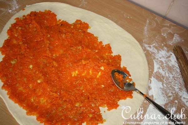 Струдель « тыква с луком и сахаром»