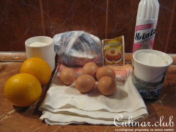 Шарлотка с апельсинами