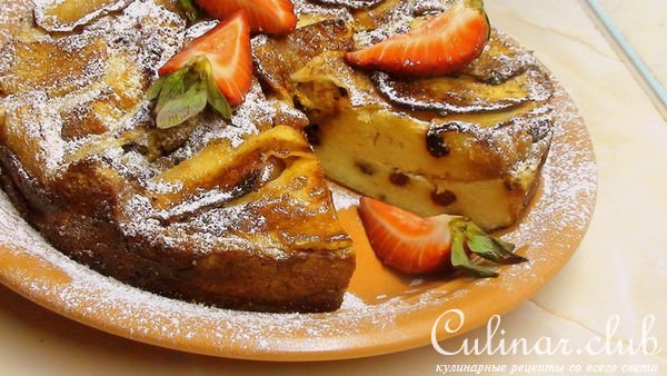 Пирог из кекса (с яблоками, корицей и молочной заливкой)! Bread & Butter Pudding.