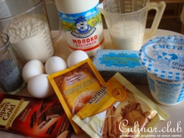Шоколадно-маковый пирог