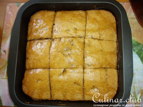 Пирог с грецкими орехами и коньяком