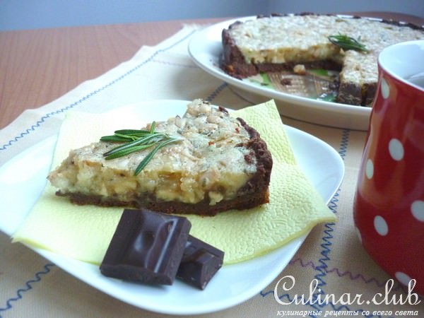 Шоколадный тарт с розмарином