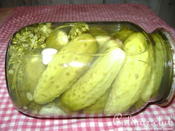 Огурчики маринованные, хрустящие