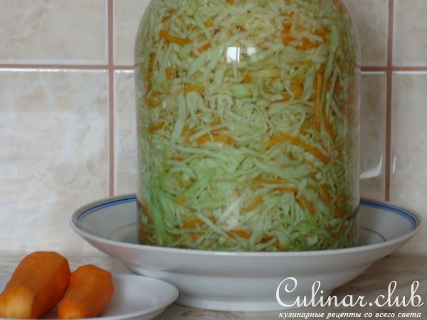 Соленая капуста с медом - (вариант)