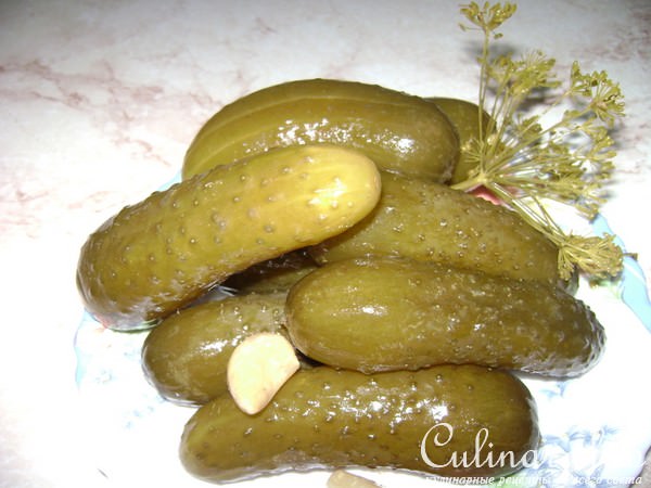 Огурчики маринованные, хрустящие