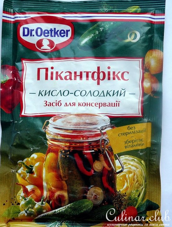 Цветная капуста и другие овощи маринованные в фиксе овощном.