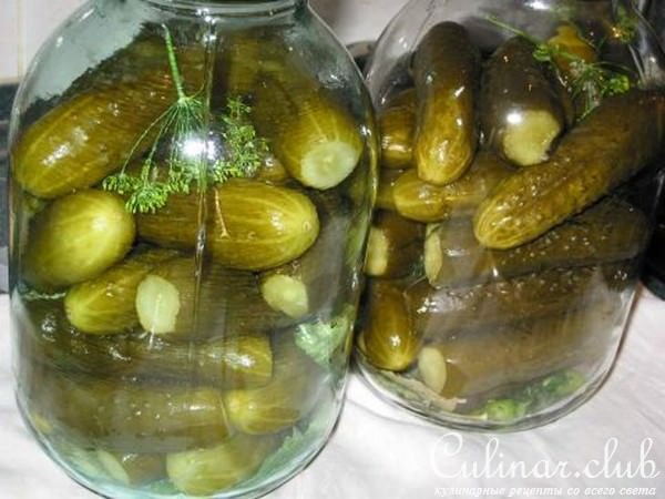 Огурцы соленые консервированные