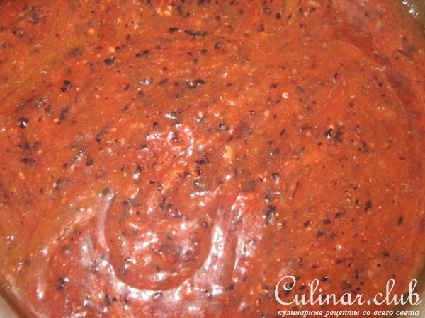 Сливовый соус с грецкими орехами