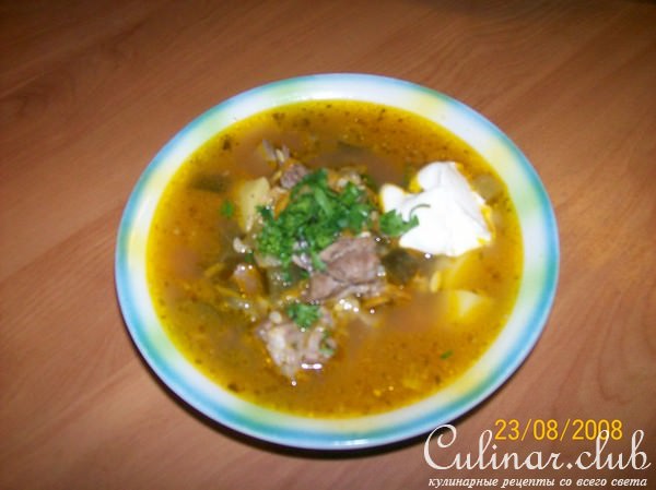 Калья (почти классический рассольник с почками)