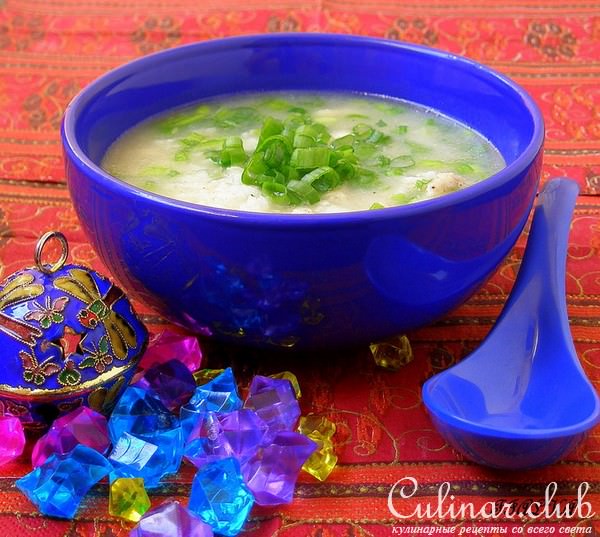 Рисовый Суп с курицей(Chicken Congee)