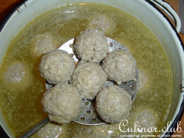 Суп грибной с фрикадельками