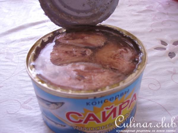 Гороховый суп с рыбными консервами