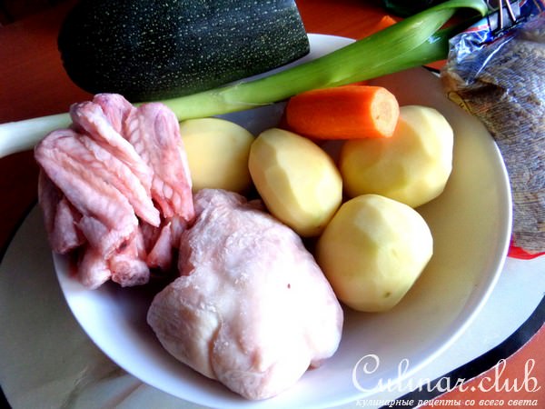 Картофельный суп на курочке