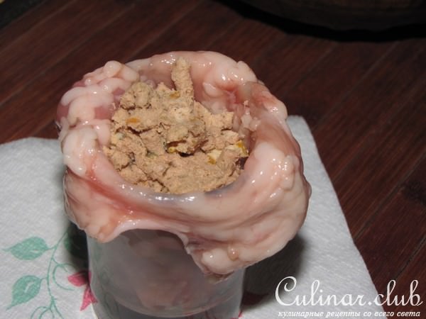 Суп-лапша с фаршированными куриными шейками