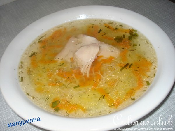 Суп лапша с морковью
