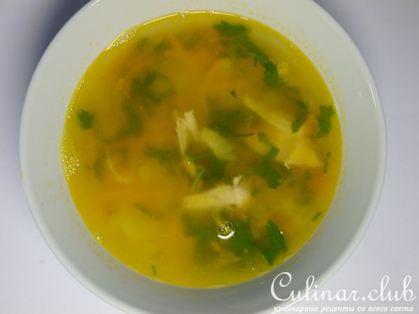 Куриный суп с красной чечевицей