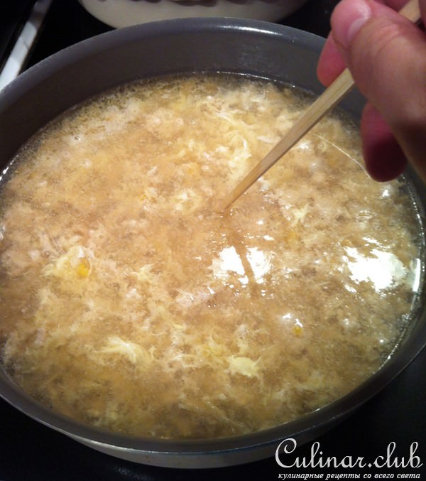 Суп с курицей и кукурузой (Китайский)
