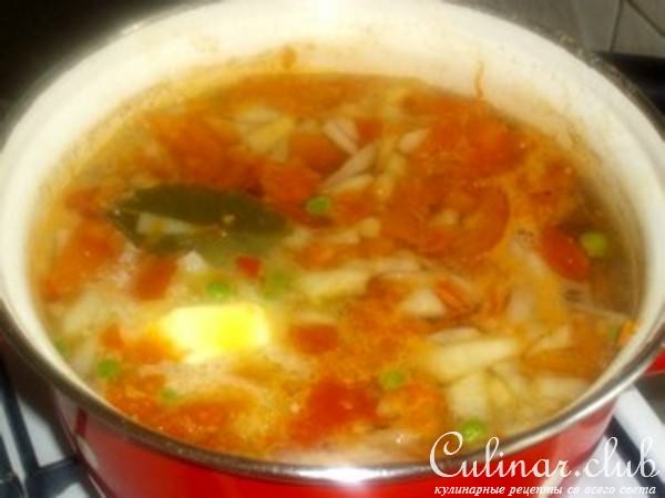 Суп с овощами из горбуши