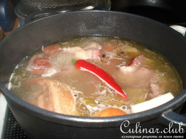 Солянка мясная - первая!!!