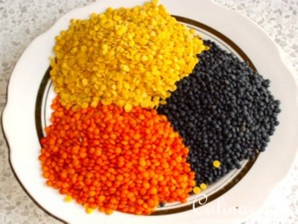 Суп с чечевицей и орехами