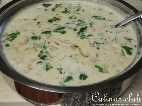 Кремовый Суп с Хвостами Омаров и Гребешками ! ! !