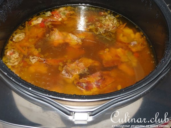 Гороховый суп с копчеными ребрышками (Тест-драйв)
