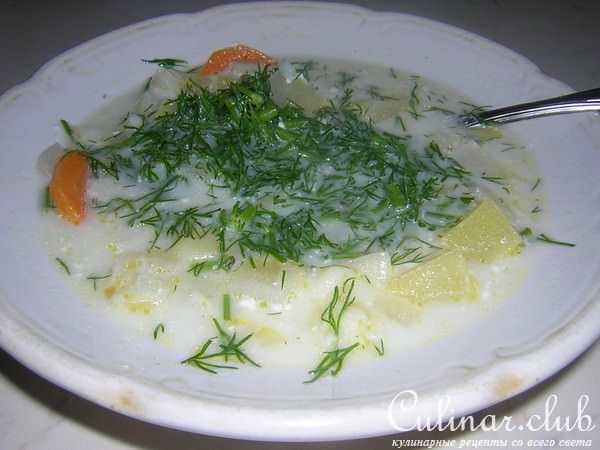 СУП С ЧЕСНОЧНЫМИ ГРЕНКАМИ НА МЯСНОМ БУЛЬОНЕ